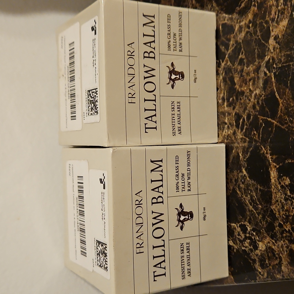 FRANDORA Beef Tallow and Honey Balm for‎ Skin All-Natural Moisturizer 2 Oz (X2)